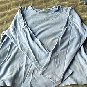 L.L. Bean Blue Oversized Long Sleeve T-Shirt